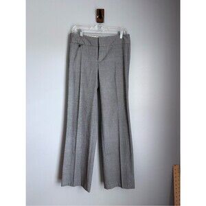 Dockers Ideal Fit Gray Herringbone Wide Leg Dress Pants Trousers 4 Medium